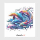 Glowing Dolphin Art シール (シート)