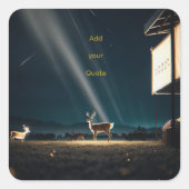 Glowing Embers Motivational Print スクエアシール (正面)