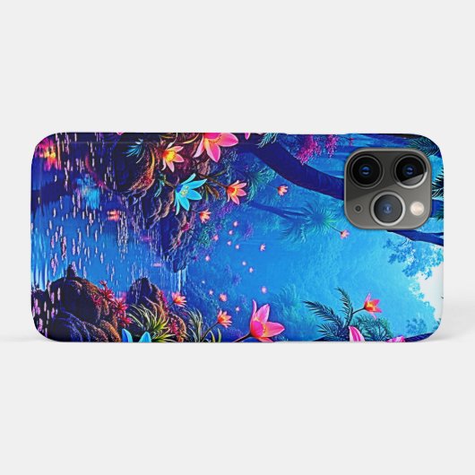 Glowing Ethereal Jungle Oasis Design Case-Mate iPhoneケース (裏面(横))