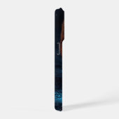 Glowing Eyes Cat Aesthetic Wildlife Ilustration iPhoneケース (右側面)