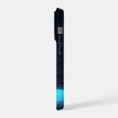 Glowing Eyes Cat Aesthetic Wildlife Ilustration iPhoneケース (左側面)