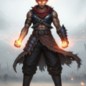 Glowing Fists | Dark Anime Warrior Mug カフェラテマグ