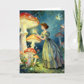 Glowing giant mushroom garden カード