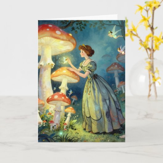 Glowing giant mushroom garden カード (黄色い花)