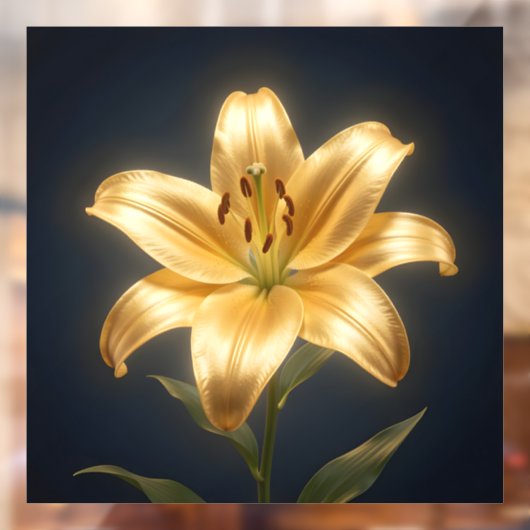 Glowing golden lily flower ウィンドウサイン (シート2)