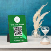 Glowing Green Leather Free Wifi Scan & QR Code フォトプラーク (側面)