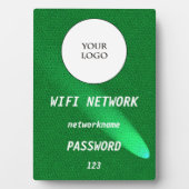 Glowing Green Leather Share Wifi Internet フォトプラーク (正面)