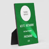 Glowing Green Leather Share Wifi Internet フォトプラーク (側面)