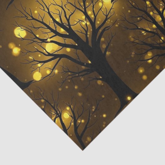 Glowing Haunted Forest Bokeh - Night Trees 薄葉紙 (詳細)