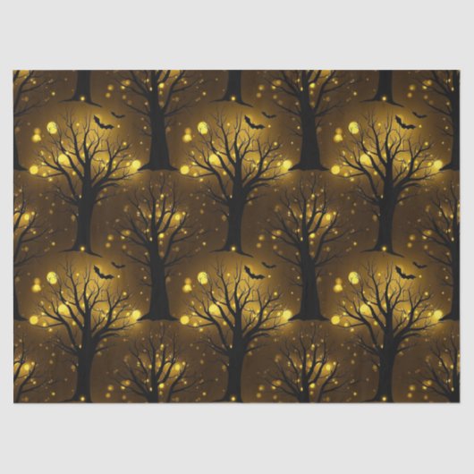 Glowing Haunted Forest Bokeh - Night Trees 薄葉紙 (正面)