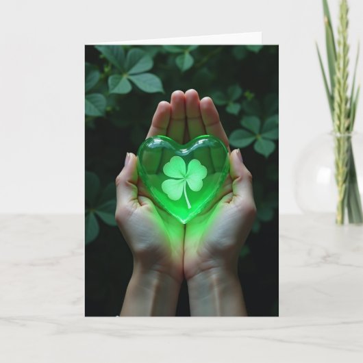 Glowing Heart Clover Find Card カード (正面)
