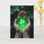 Glowing Heart Clover Find Card カード (黄色い花)
