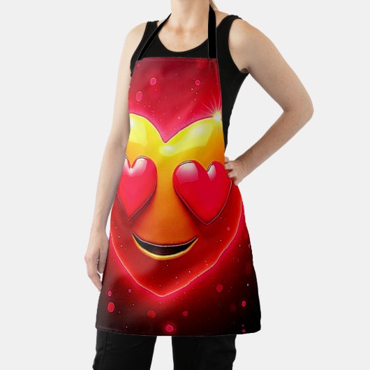 Glowing Heart Eyes Emotion エプロン (インサイチュ)