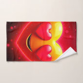 Glowing Heart Eyes Emotion バスタオルセット (ハンドタオル)