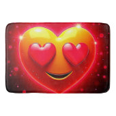 Glowing Heart Eyes Emotion バスマット (正面)