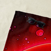 Glowing Heart Eyes Emotion ビーチタオル (インサイチュ)