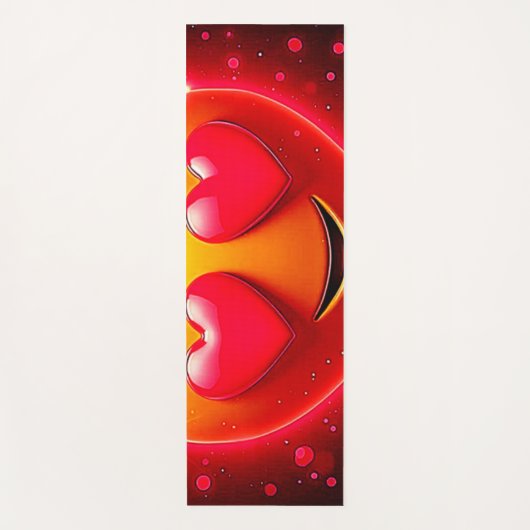 Glowing Heart Eyes Emotion ヨガマット (正面)