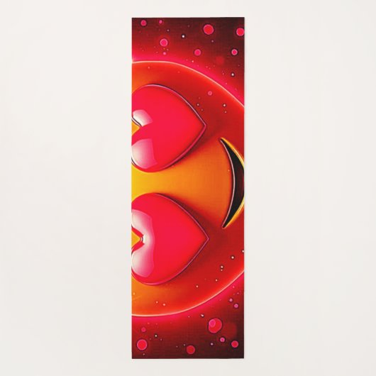 Glowing Heart Eyes Emotion ヨガマット (裏面)