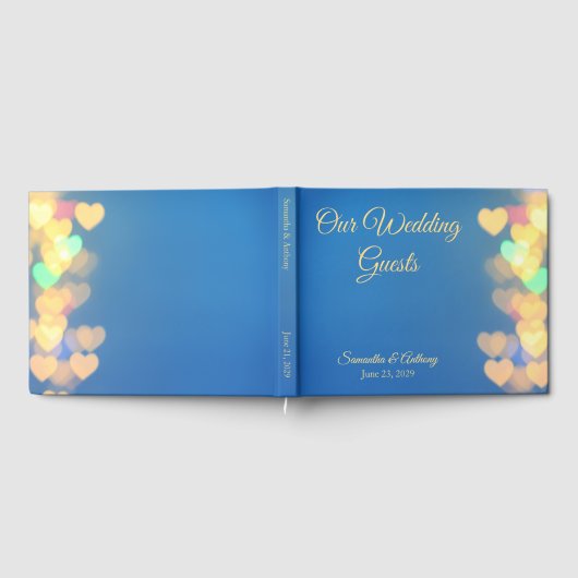 Glowing Hearts Blue & Yellow  ゲストブック (全面)