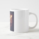 glowing image of a heart with cupid's arrow ジャンボコーヒーマグカップ (右)