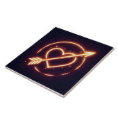 glowing image of a heart with cupid's arrow タイル (側面)
