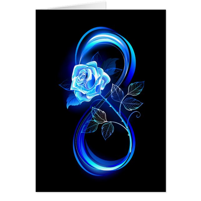 Glowing infinity with blue rose (正面)
