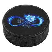 Glowing infinity with blue rose アイスホッケーパック (3/4)