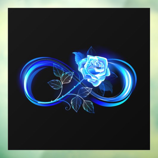 Glowing infinity with blue rose ウィンドウサイン (シート3)