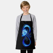 Glowing infinity with blue rose エプロン (着用した状態)