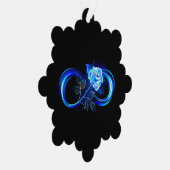 Glowing infinity with blue rose オーナメントカード (右)