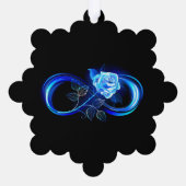 Glowing infinity with blue rose オーナメントカード (裏面)