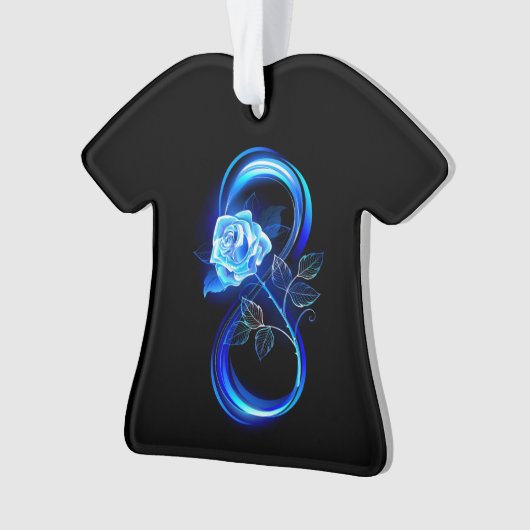 Glowing infinity with blue rose オーナメント (正面)