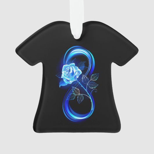 Glowing infinity with blue rose オーナメント (裏面)