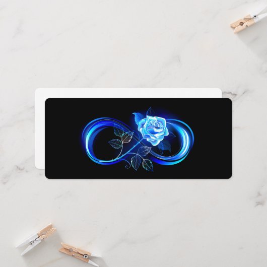 Glowing infinity with blue rose カード (正面/裏面インサイチュ)