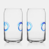 Glowing infinity with blue rose ガラス缶 (左)