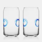 Glowing infinity with blue rose ガラス缶 (右)