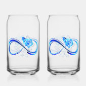 Glowing infinity with blue rose ガラス缶 (裏面)
