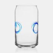 Glowing infinity with blue rose ガラス缶 (左)