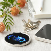 Glowing infinity with blue rose キーホルダー (側面)