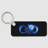 Glowing infinity with blue rose キーホルダー (裏面)