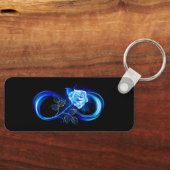 Glowing infinity with blue rose キーホルダー (正面)