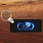 Glowing infinity with blue rose キーホルダー (裏面)