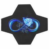 Glowing infinity with blue rose サッカーボール (フラット)