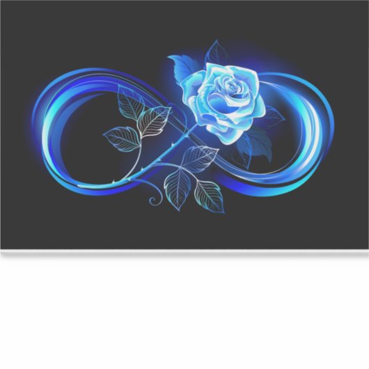 Glowing infinity with blue rose シール (正面)