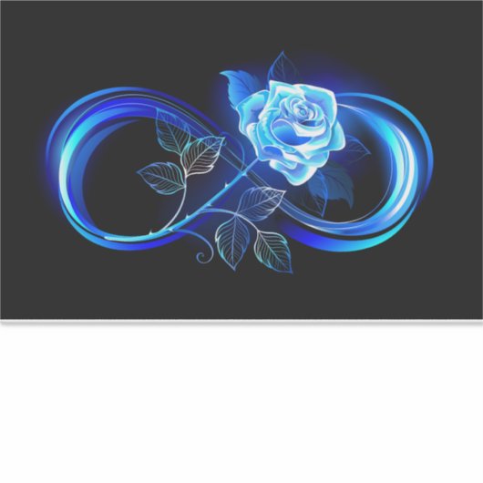 Glowing infinity with blue rose シール (正面)