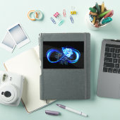 Glowing infinity with blue rose シール (iPadカバー)