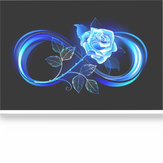 Glowing infinity with blue rose シール (正面)