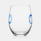 Glowing infinity with blue rose ステムなしワイングラス (右)