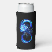 Glowing infinity with blue rose スリム缶クーラー (Seltzer正面)