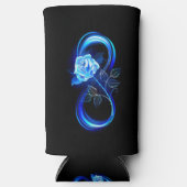 Glowing infinity with blue rose スリム缶クーラー (正面)
